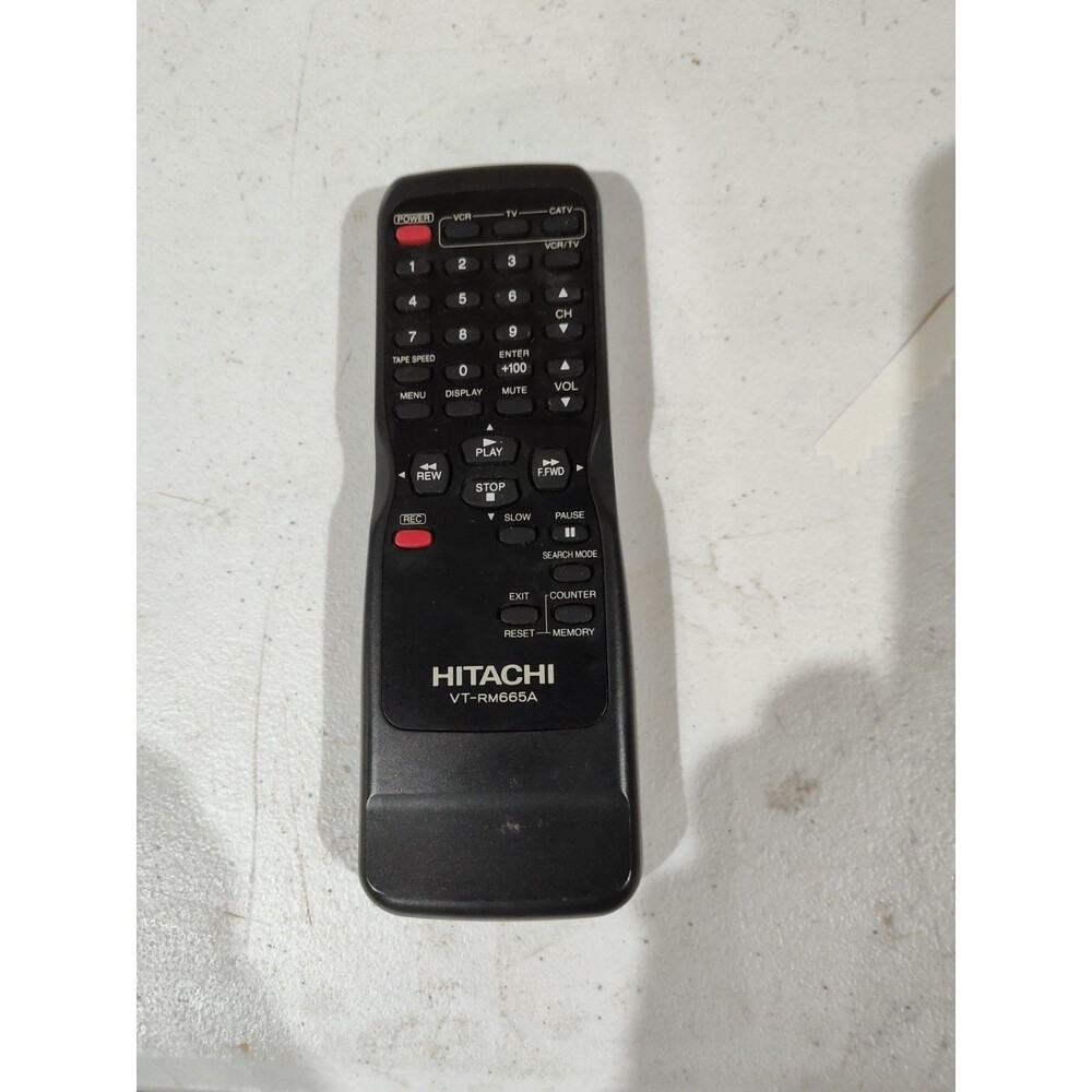 Hitachi VT-RM665A VCR Remote Control OEM TV CATV Clean Vintage Original